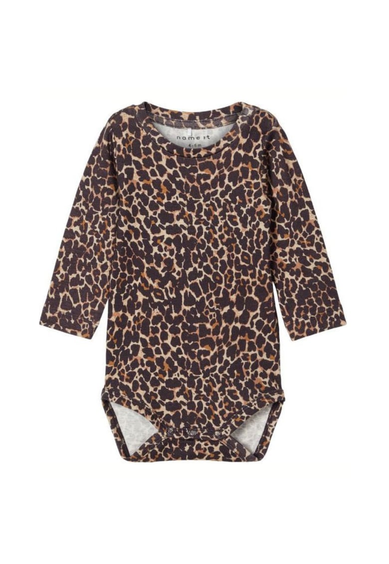 Body-uri copii  leopard - maro - bumbac -