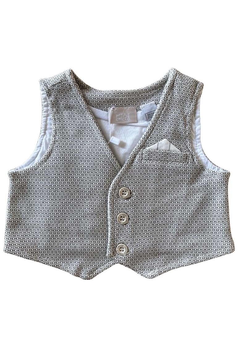 Vesta baieti  clasic - bej - 95% bumbac - 5% elastan