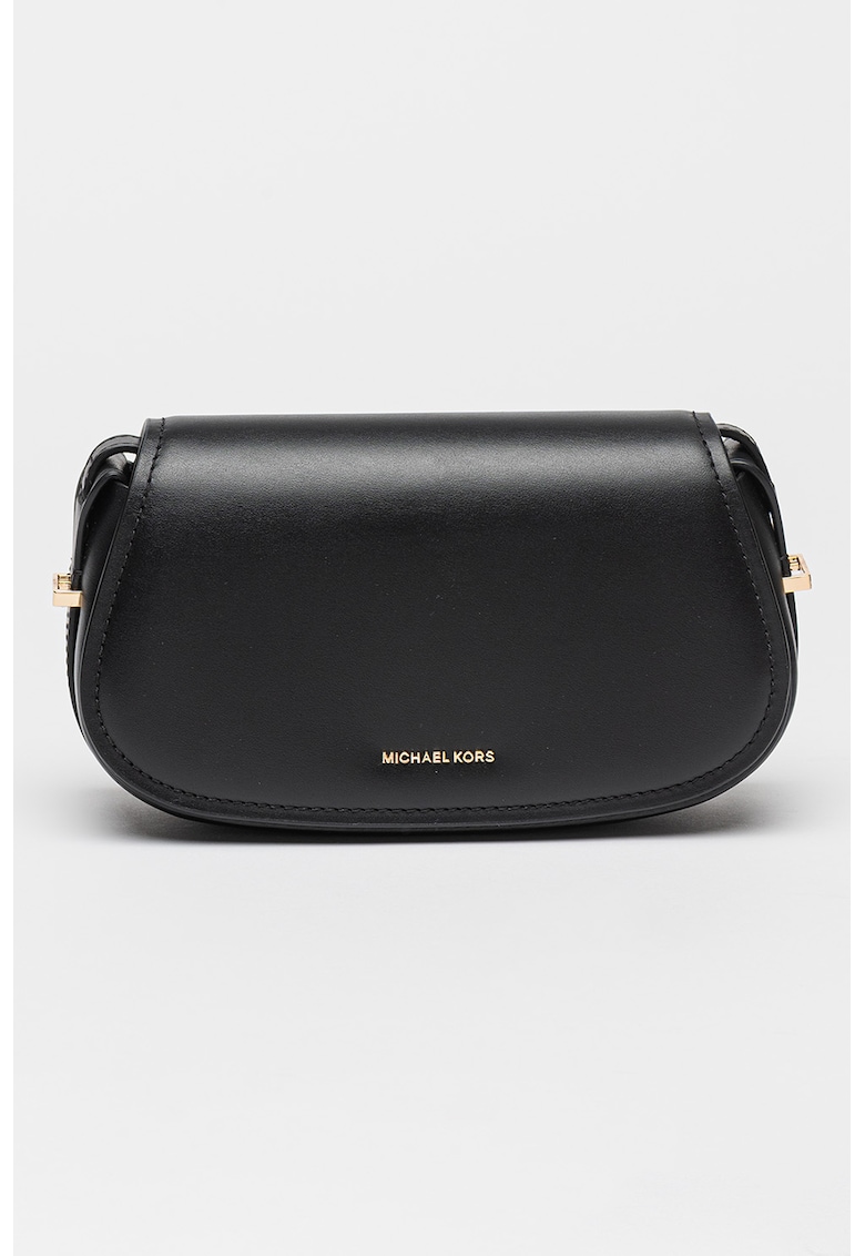 Geanta crossbody din piele Lydia - Negru