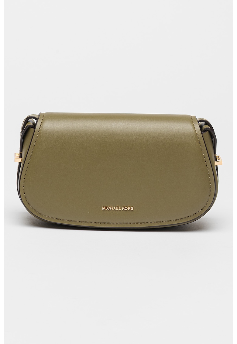 Geanta crossbody din piele Lydia - Verde masliniu