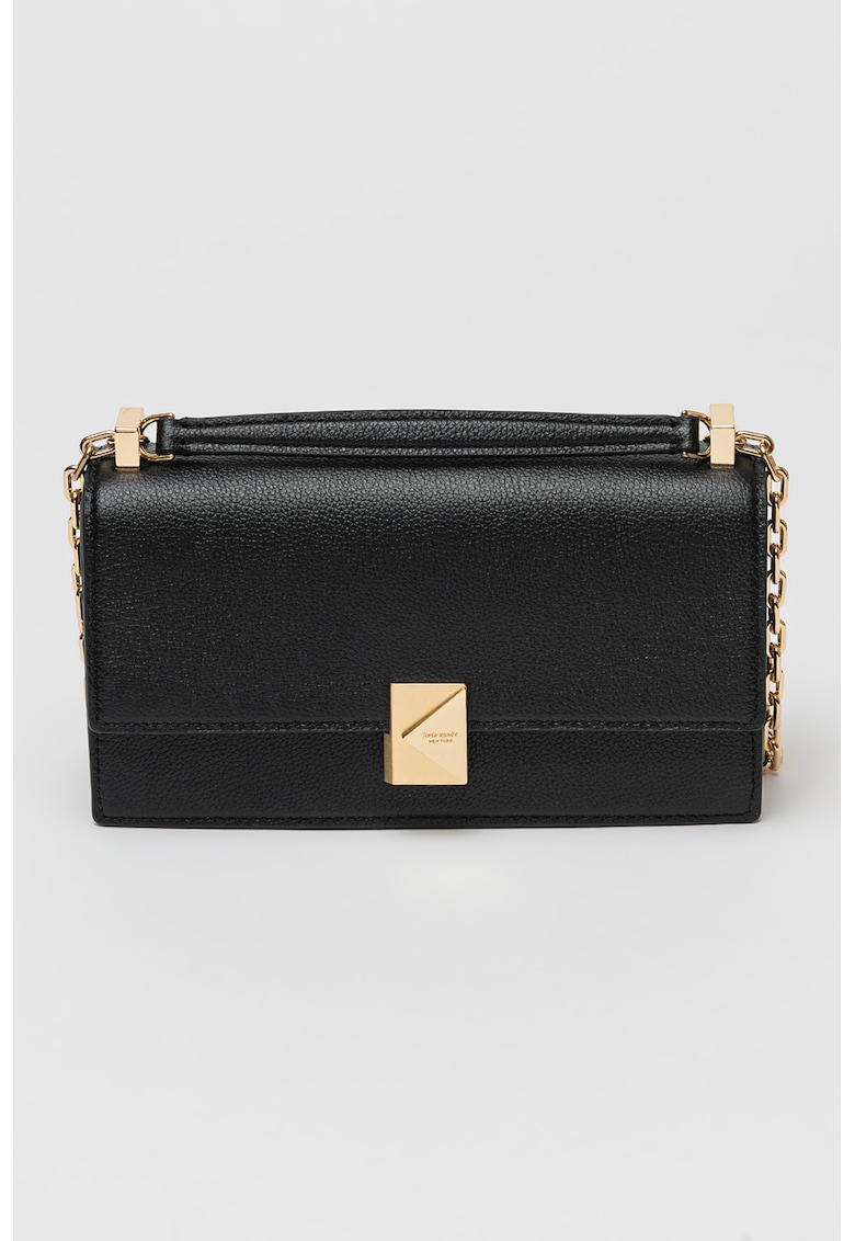 Geanta crossbody din piele cu bareta din lant