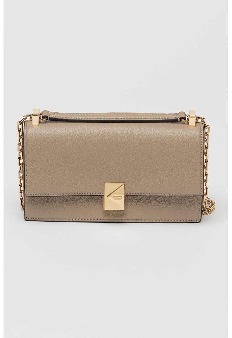Geanta crossbody din piele cu bareta din lant
