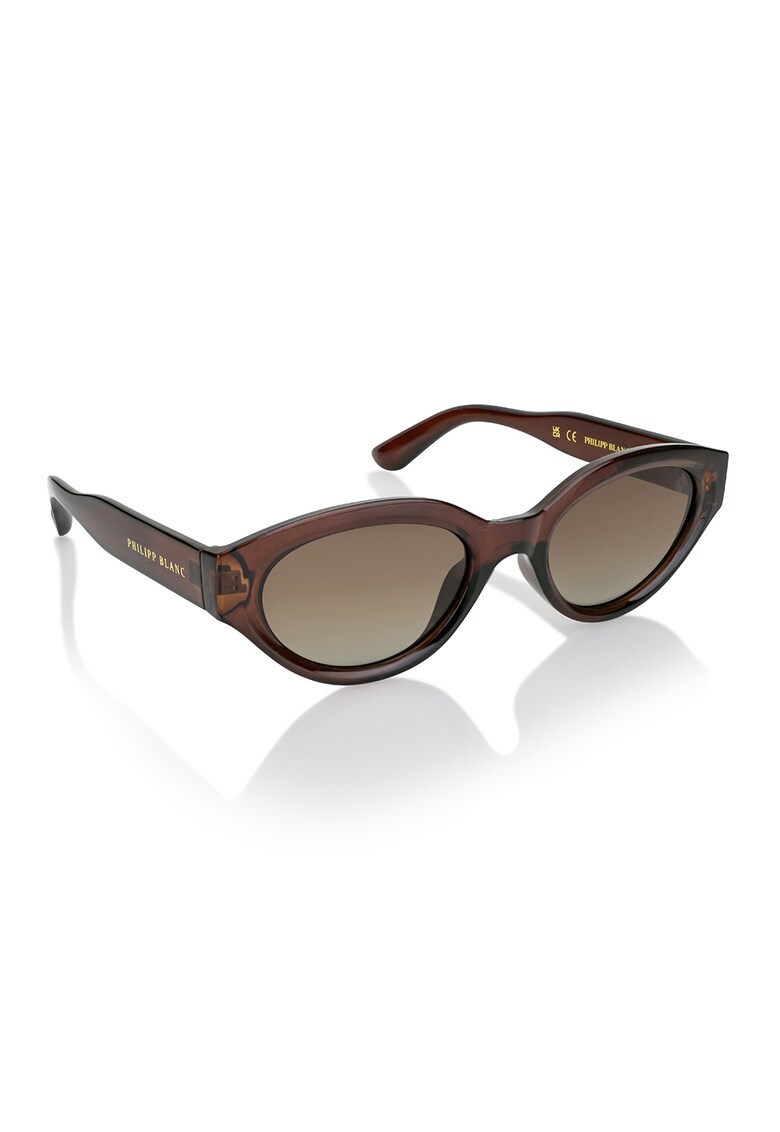 Ochelari de soare unisex cat-eye polarizati - Maro cognac