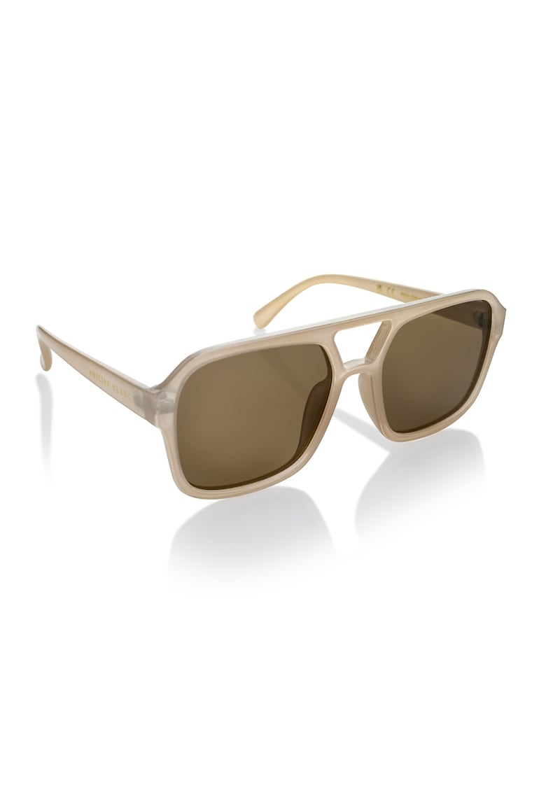 Ochelari de soare aviator unisex polarizati cu model uni - Maro nisip