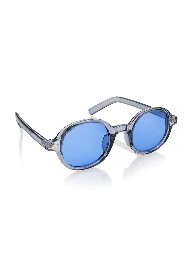Ochelari de soare unisex rotunzi polarizati - Albastru deschis