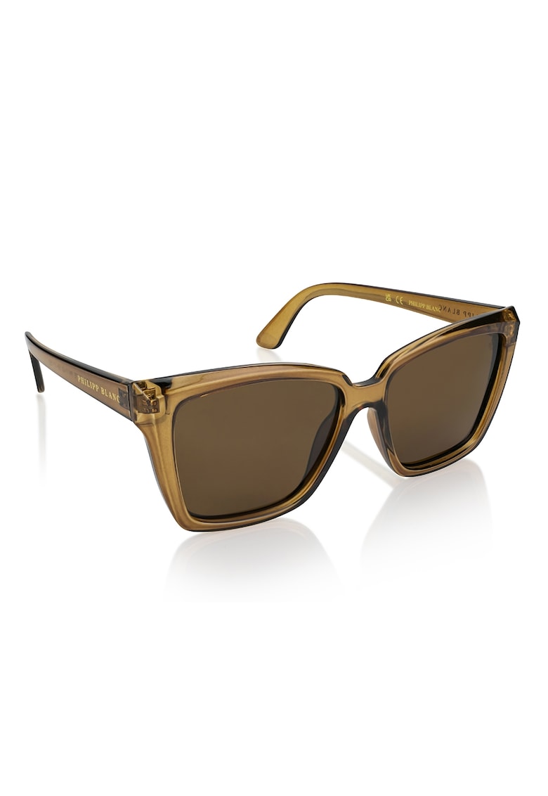 Ochelari de soare unisex cat-eye masivi polarizati - Caramel