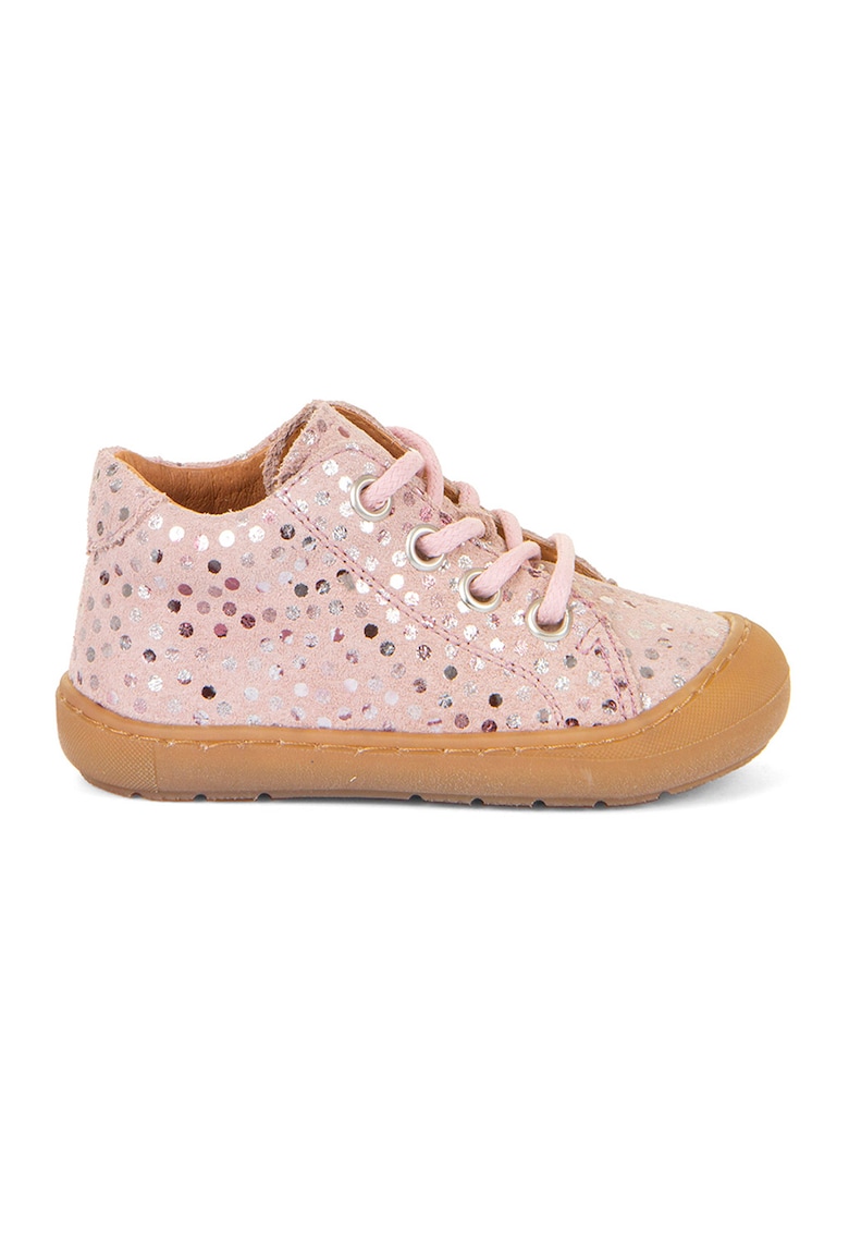 Pantofi sport din piele cu pete decorative metalice