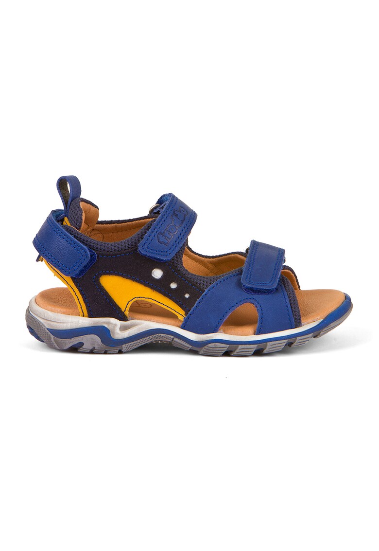 Sandale din piele cu inchidere velcro - Albastru ultramarin/Albastru royal