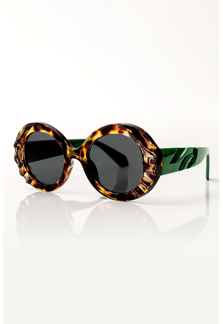 Ochelari de soare rotunzi Ellie - Verde/Negru