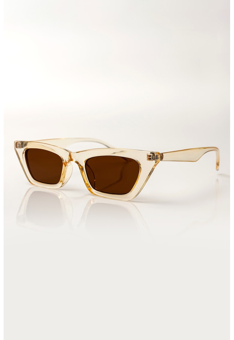 Ochelari de soare cat-eye Bella - Maro camel