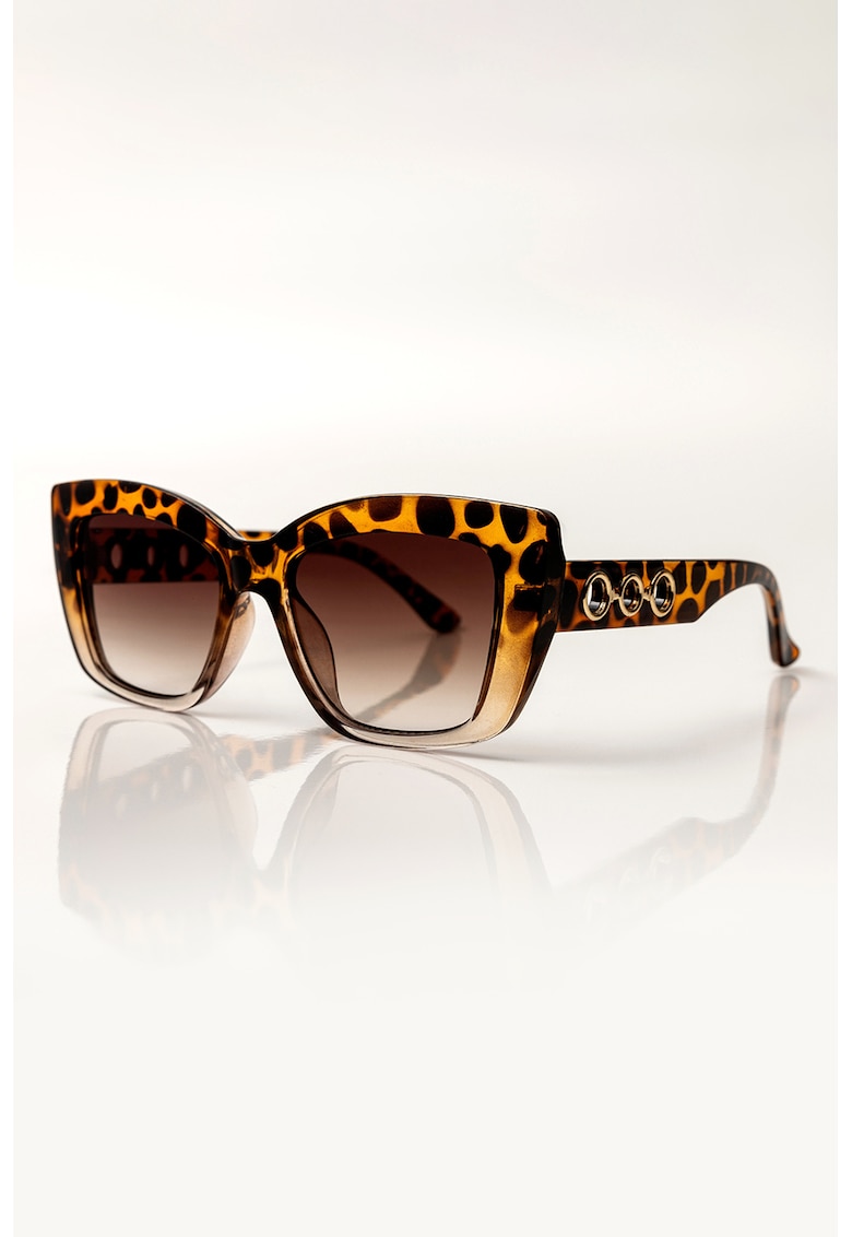 Ochelari de soare cat-eye Chloe - Maro inchis/Galben sofran