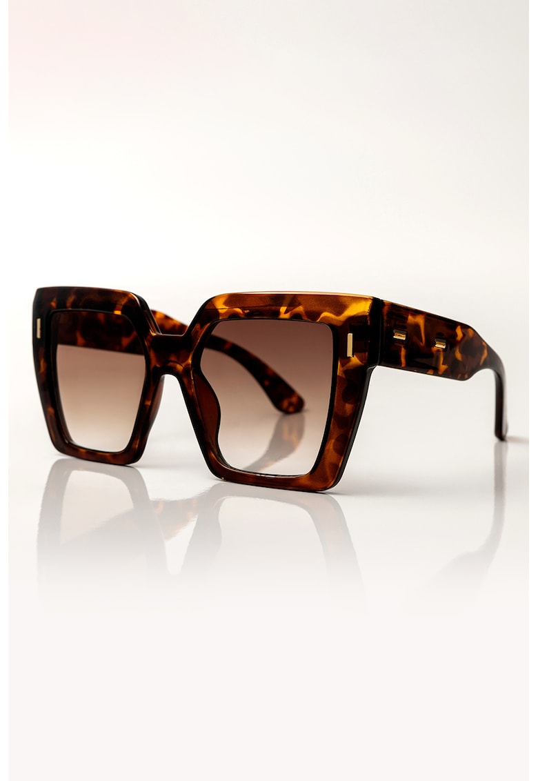 Ochelari de soare dreptunghiulari Grace - Maro inchis