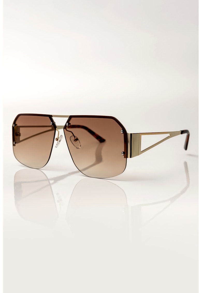 Ochelari de soare aviator cu lentile in degrade - Auriu