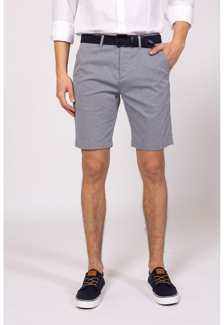 Pantaloni scurti din amestec de bumbac cu o curea Walker