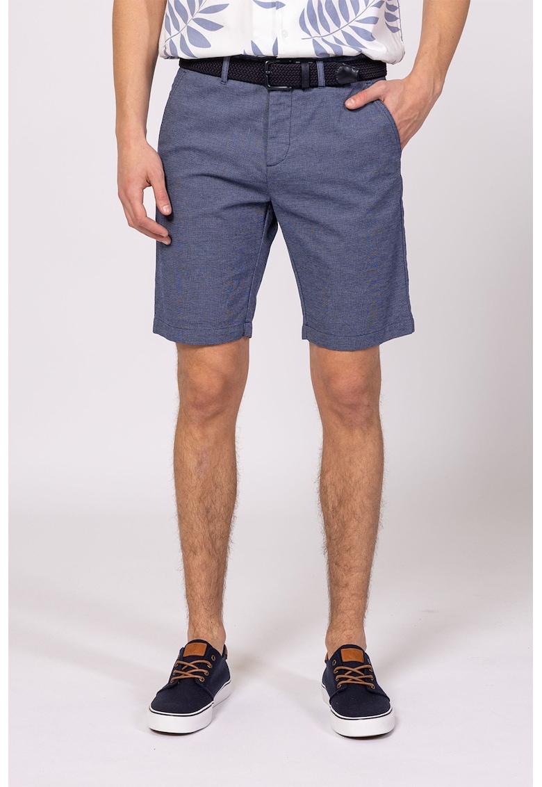 Pantaloni scurti din amestec de bumbac cu o curea Walker