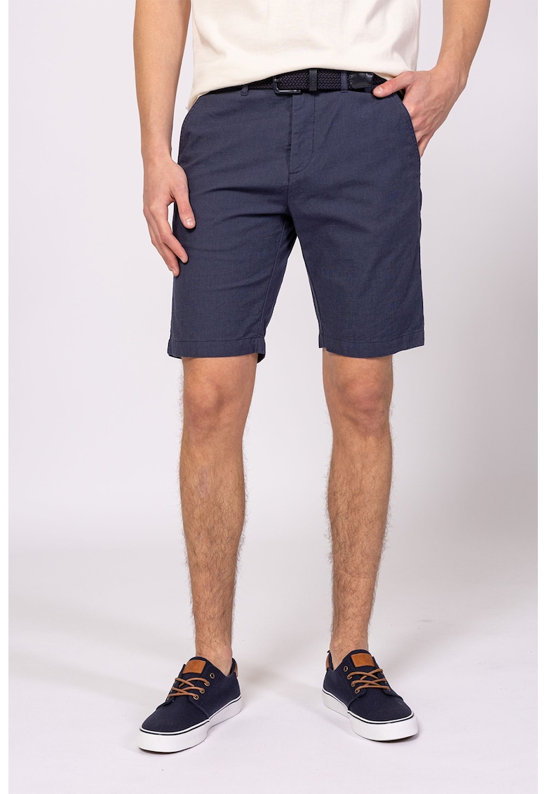 Pantaloni scurti din amestec de bumbac cu o curea Walker