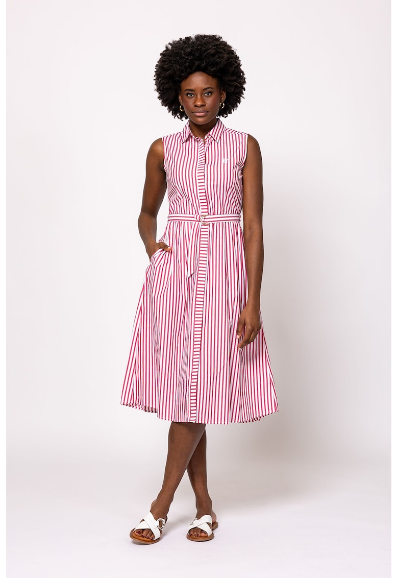 Rochie cu imprimeu - croiala in A si buzunare