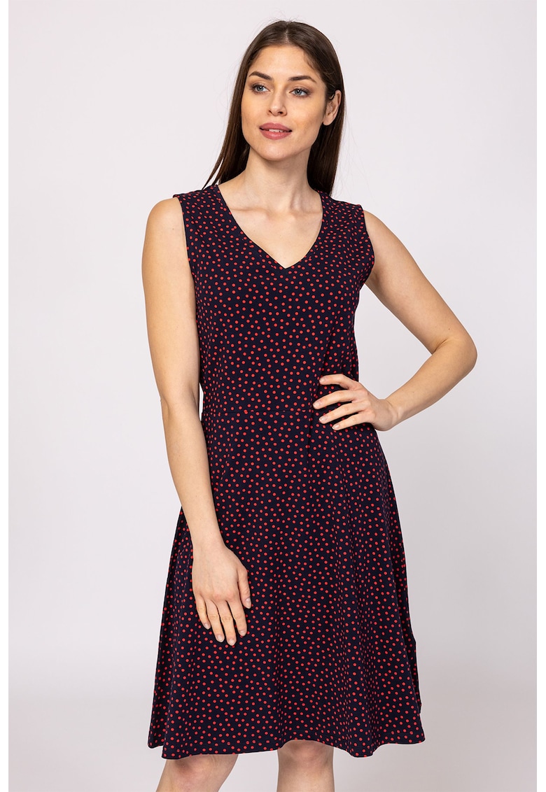 Rochie din amestec de bumbac cu decolteu in V Vilaka