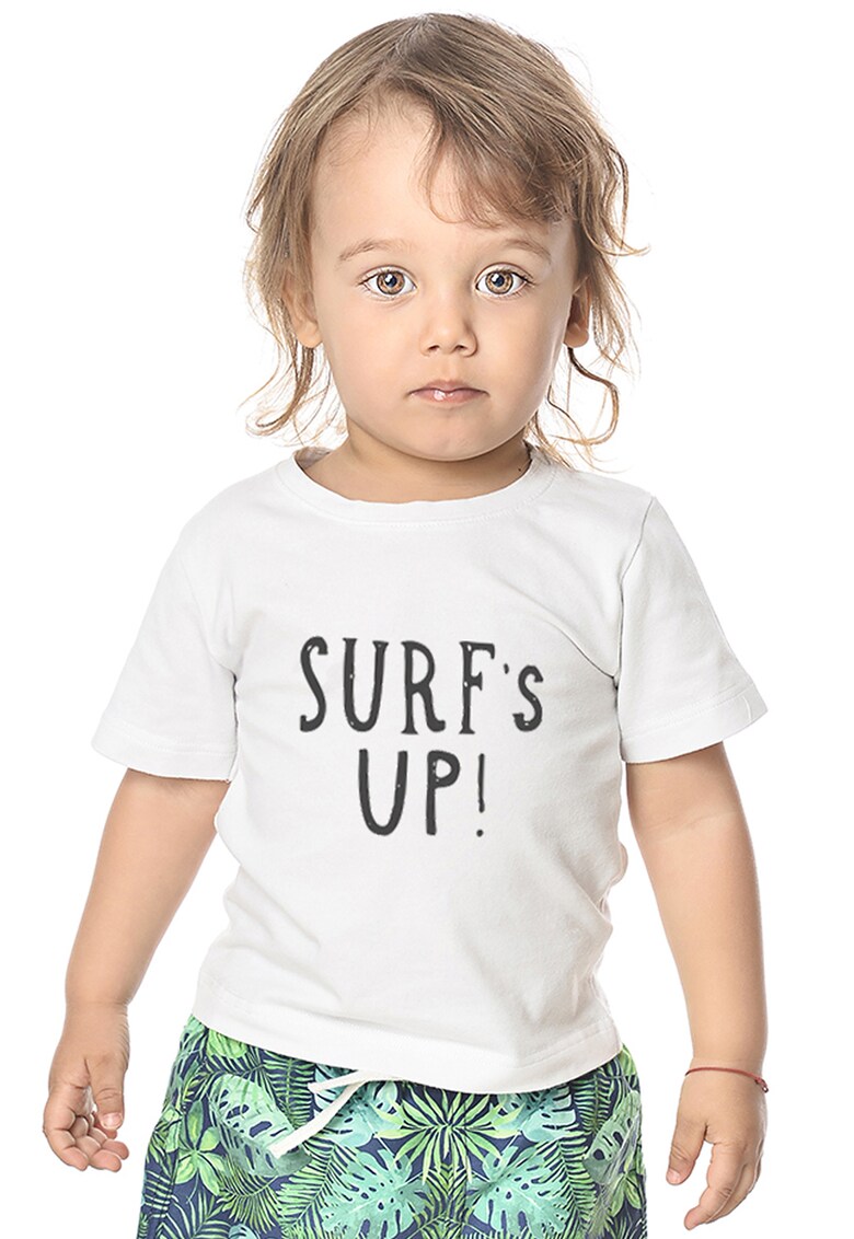 Tricou cu imprimeu text - Negru/Alb optic