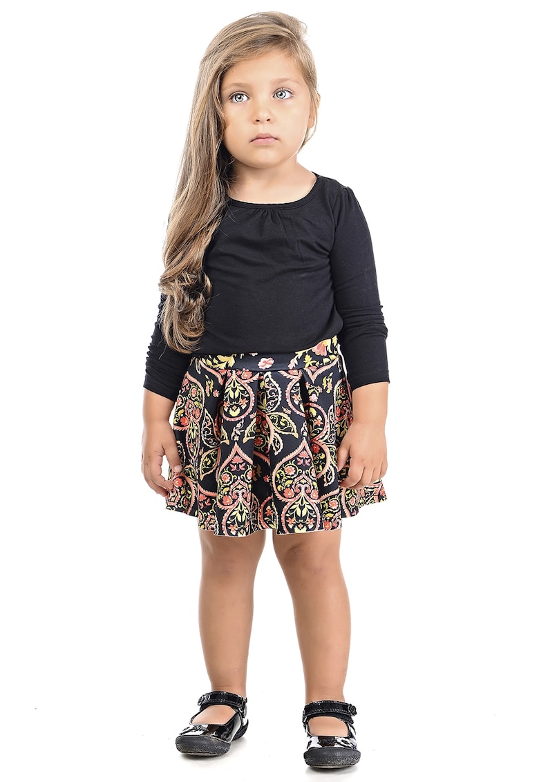 Fusta mini plisata cu model