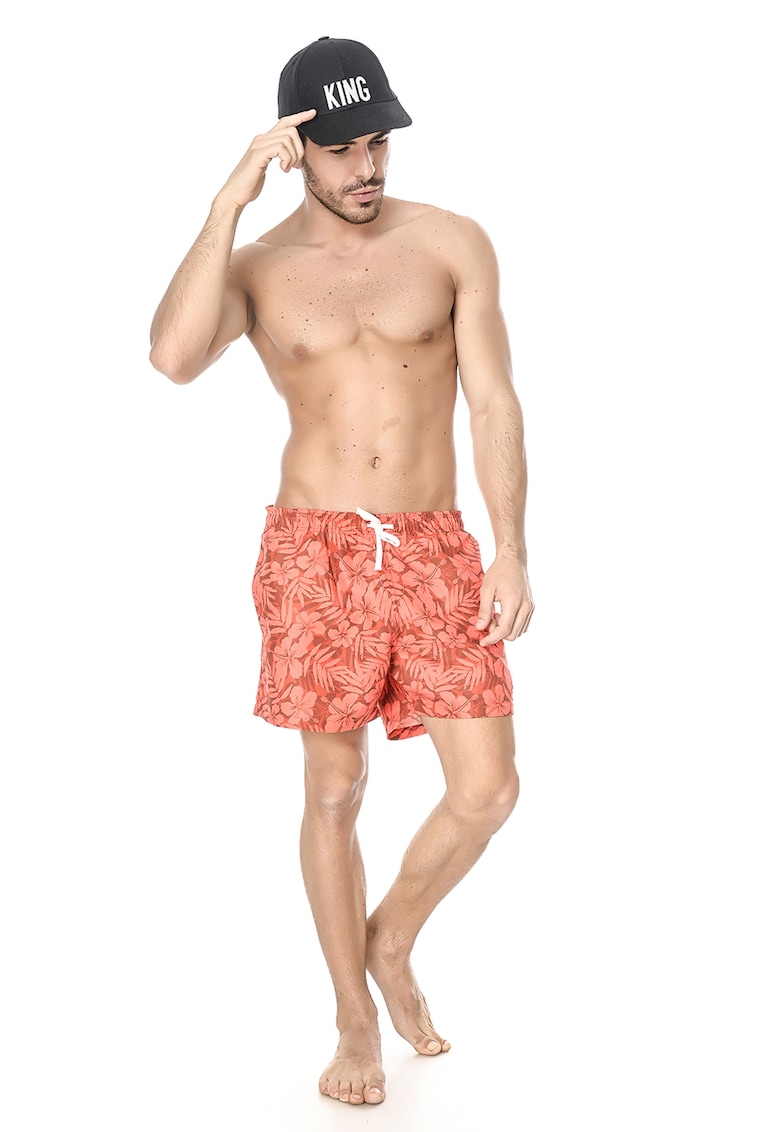 Pantaloni scurti de baie cu imprimeu tropical