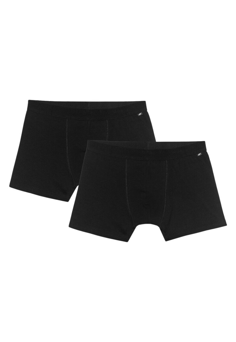 Boxeri pentru barbati 4F - pachet de 2 - negru - bumbac cu elastan