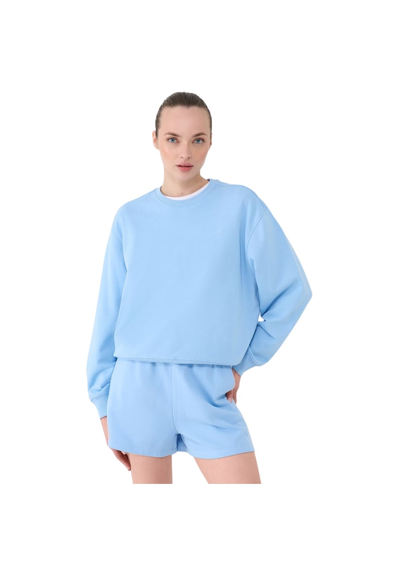 Hanorac sport dama 4F F1765 denim - croiala regulata - 70% bumbac