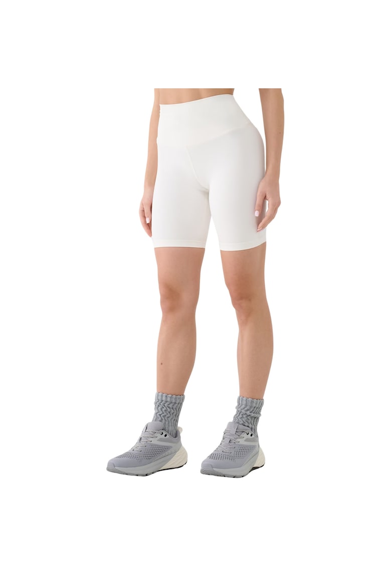 Colanti scurti sport dama F019 - Poliester/Elastan - Alb -