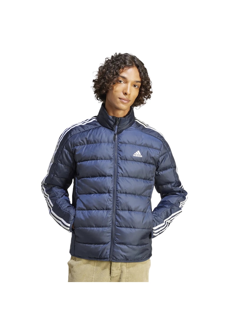 Jacheta barbati - Essentials 3-Stripes Light Down - impermeabila - bleumarin - poliester reciclat