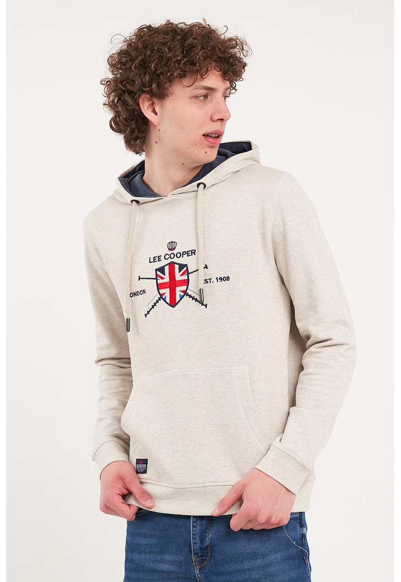 Hanorac cu buzunar kangaroo - Crem