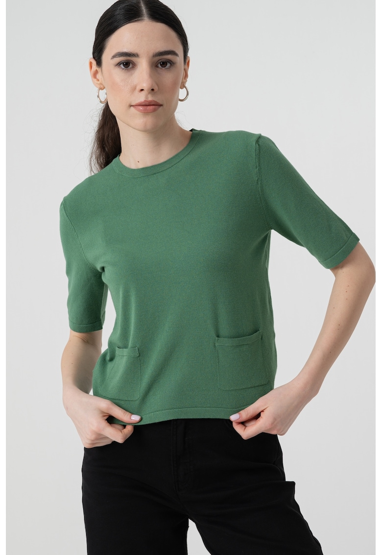 Tricou uni cu buzunare