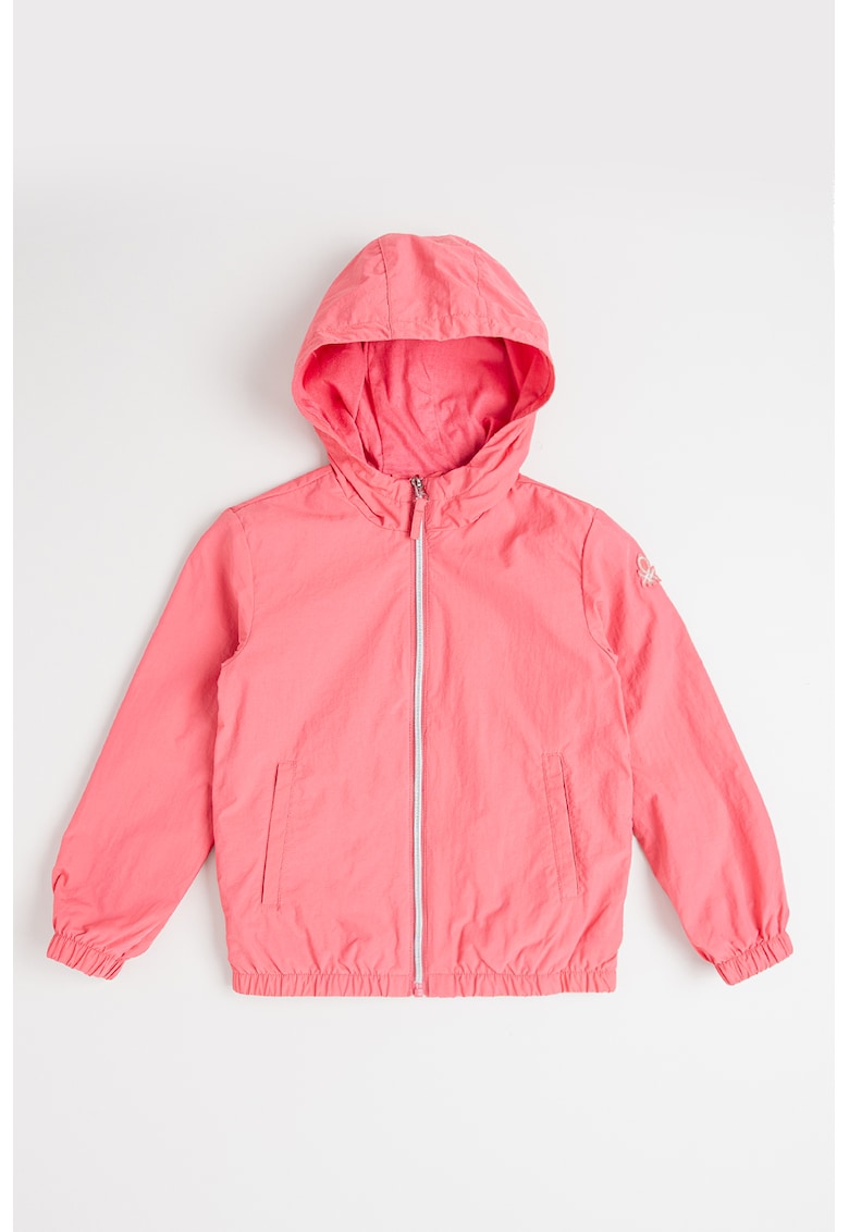 Jacheta cu gluga si buzunare oblice