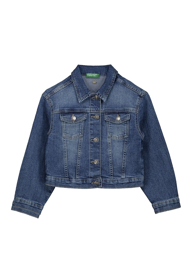 Jacheta din denim cu nasturi