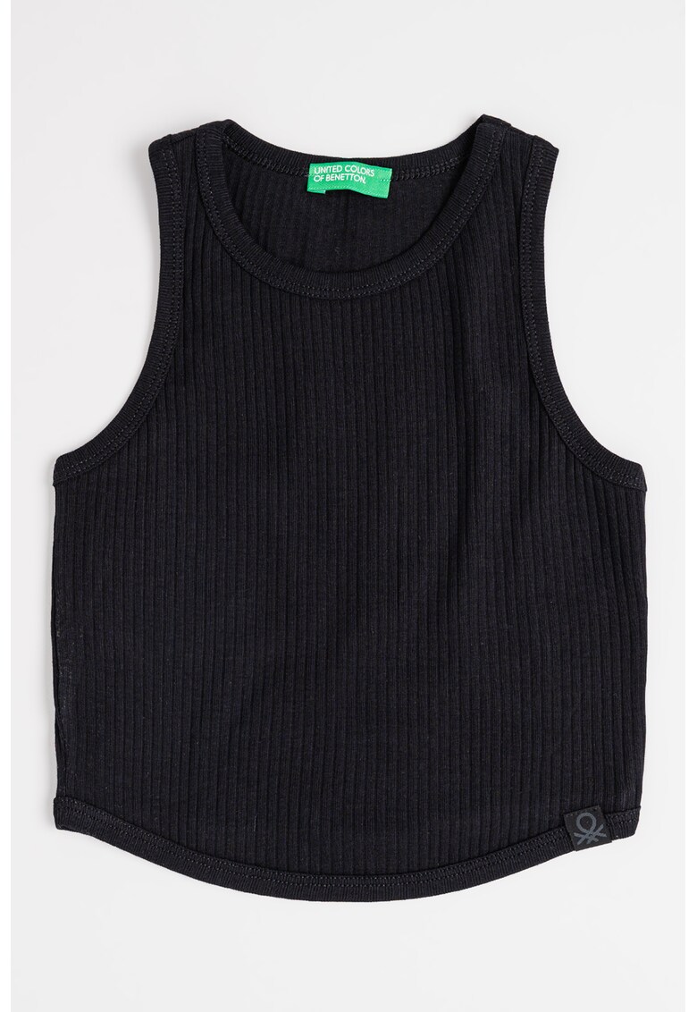 Top crop striat - Negru