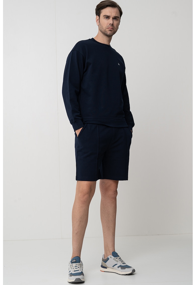 Bluza de trening din bumbac cu decolteu rotund