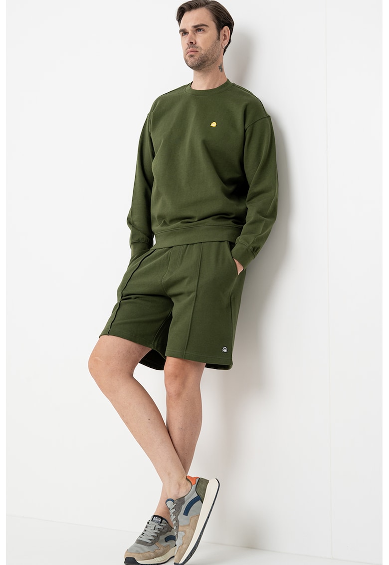 Bluza de trening din bumbac cu decolteu rotund