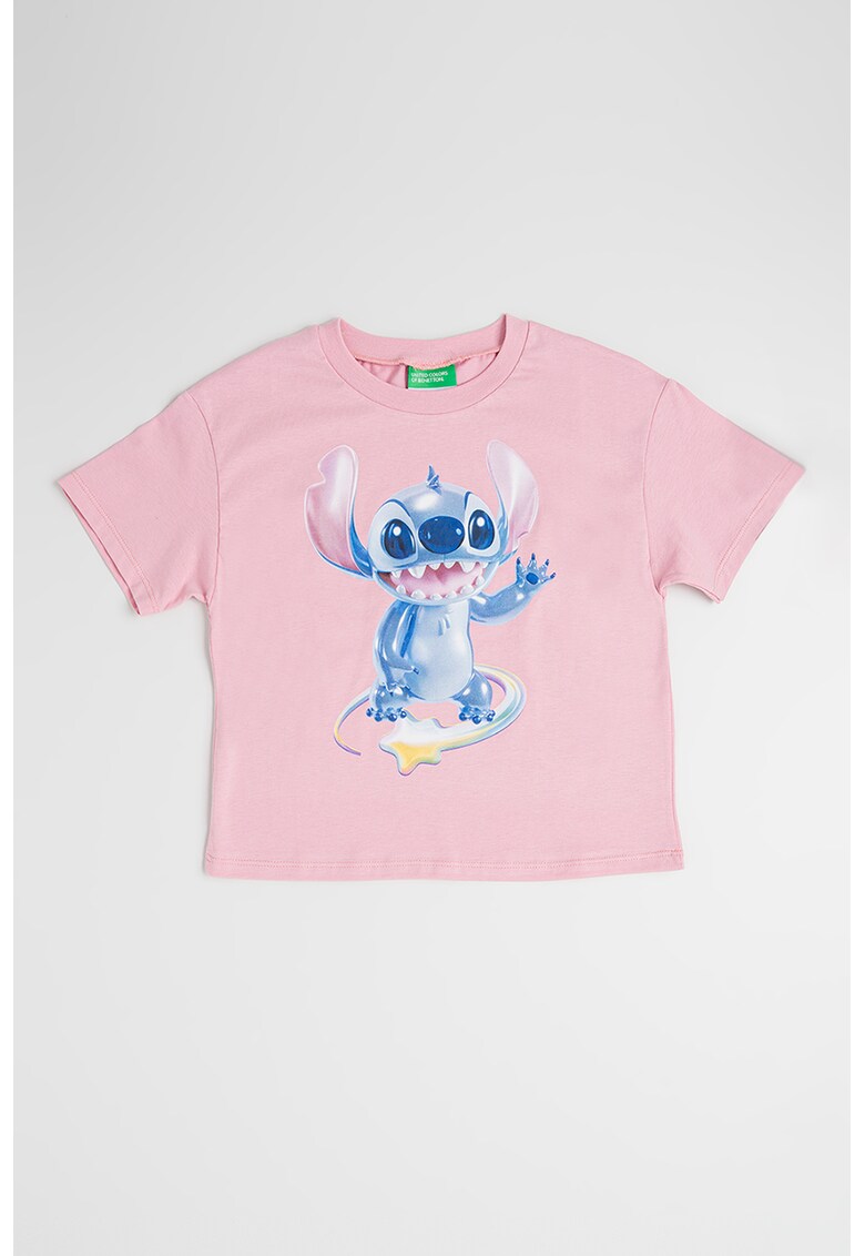 Tricou cu imprimeu cu desene - Roz/Albastru