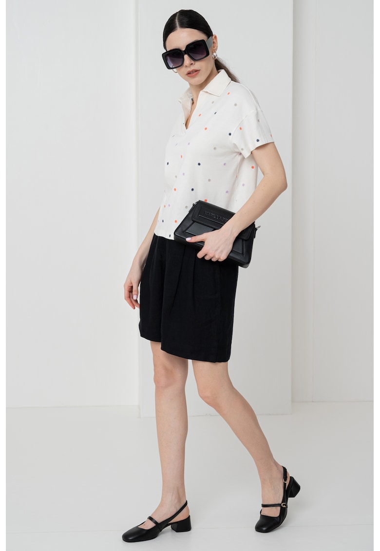 Tricou polo cu croiala lejera