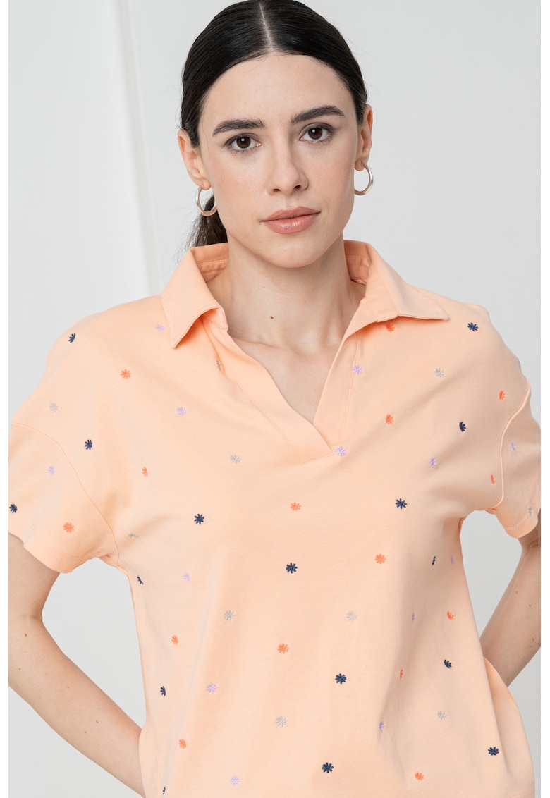 Tricou polo cu croiala lejera