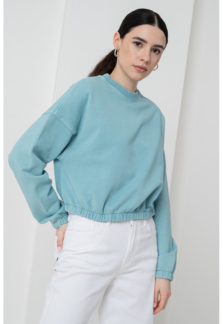 Bluza de trening crop cu model uni