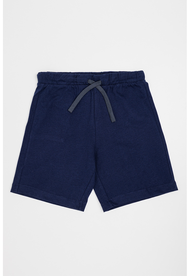 Pantaloni scurti cu snur si buzunar pe partea din spate - Bleumarin