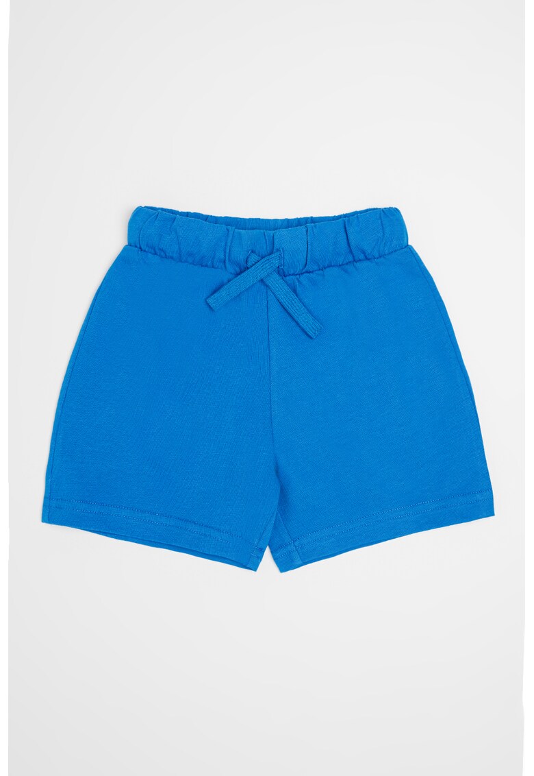 Pantaloni scurti din bumbac cu talie ajustabila - Albastru royal