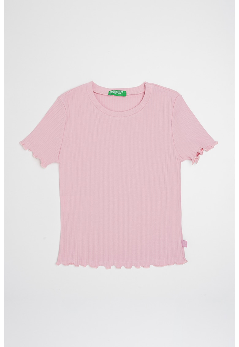 Tricou striat cu terminatii valurite