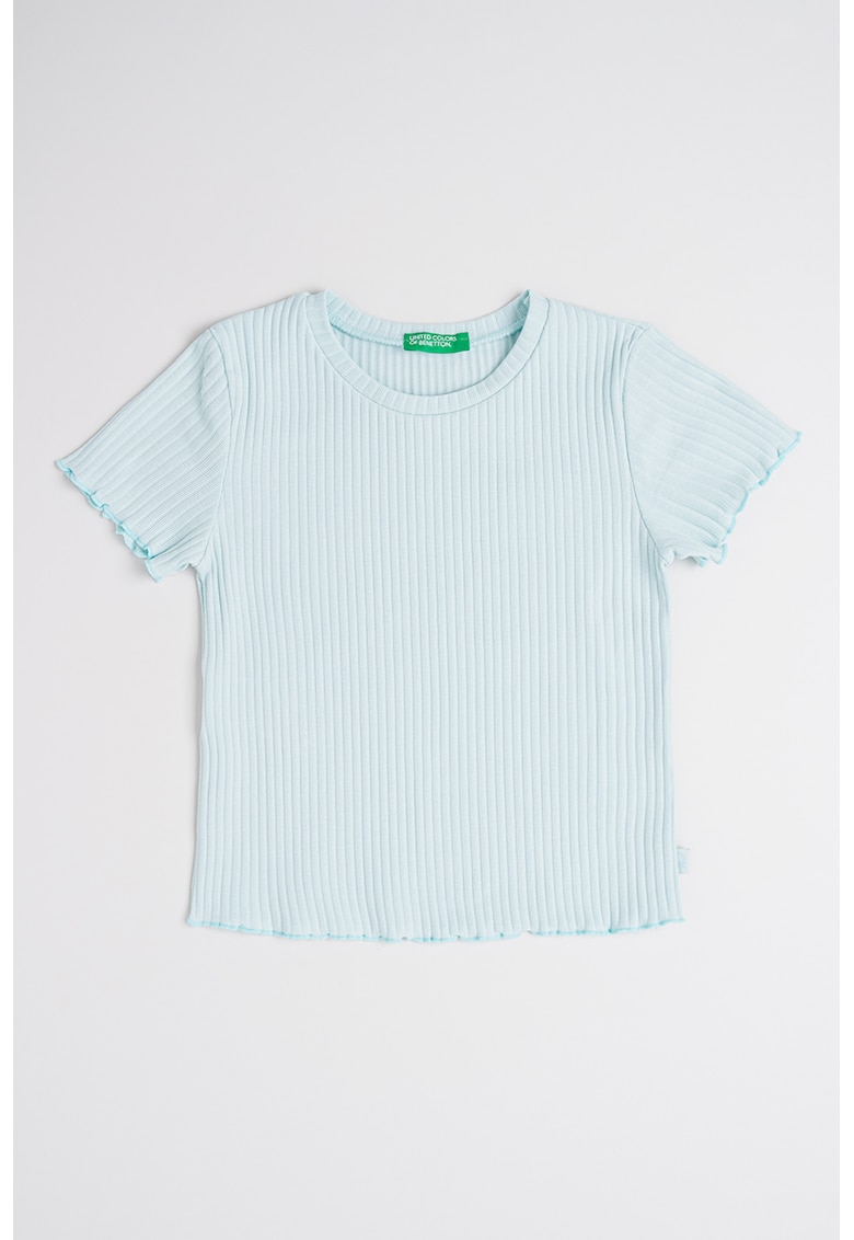 Tricou striat cu terminatii valurite