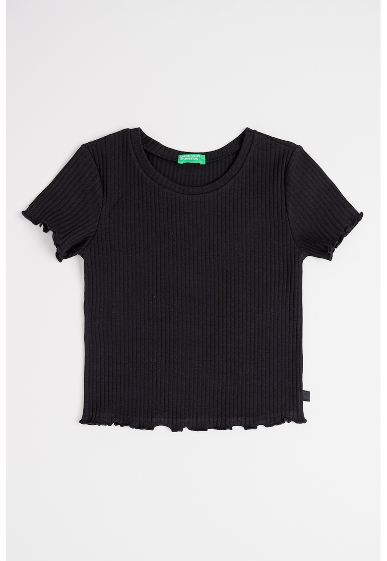 Tricou striat cu terminatii valurite