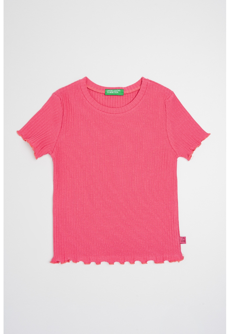 Tricou striat cu terminatii valurite