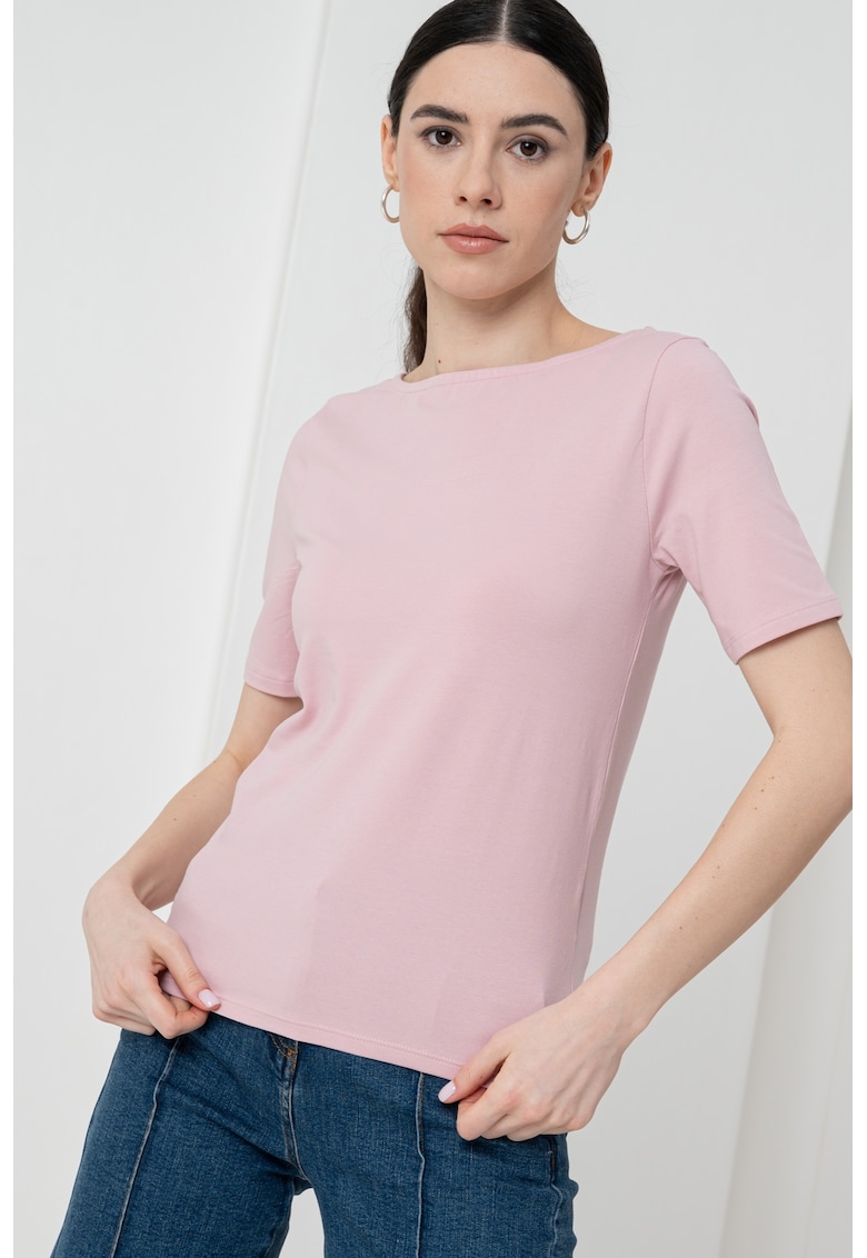 Tricou cu decolteu barcuta