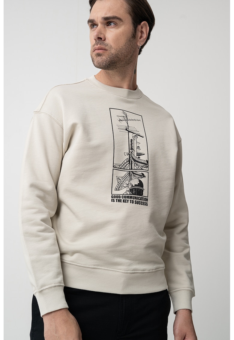 Bluza sport regular fit de bumbac cu imprimeu Bluza sport regular fit de bumbac cu imprimeu