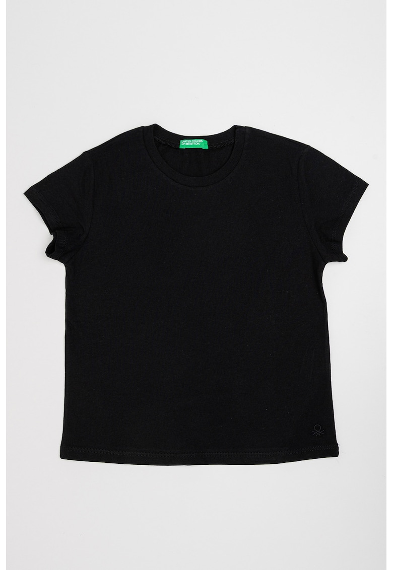 Tricou uni de bumbac - Negru