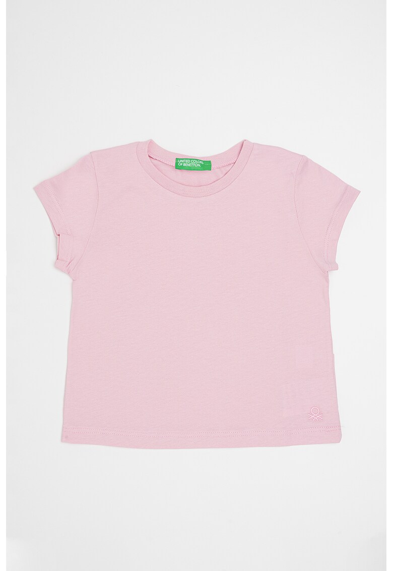 Tricou uni de bumbac - Roz